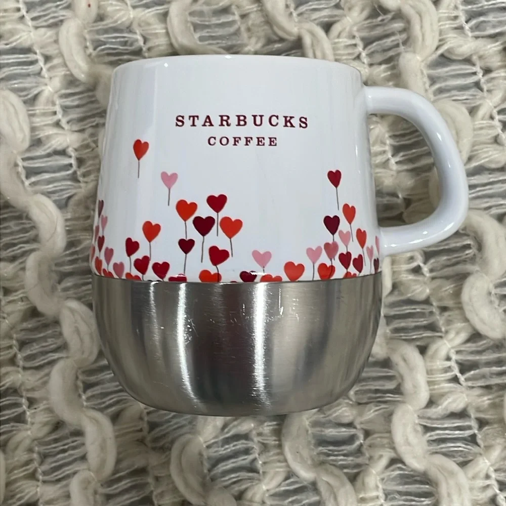 2007 Starbucks Valentine’s heart balloons red cherry ruby pink silver weighted - Picture 8 of 8